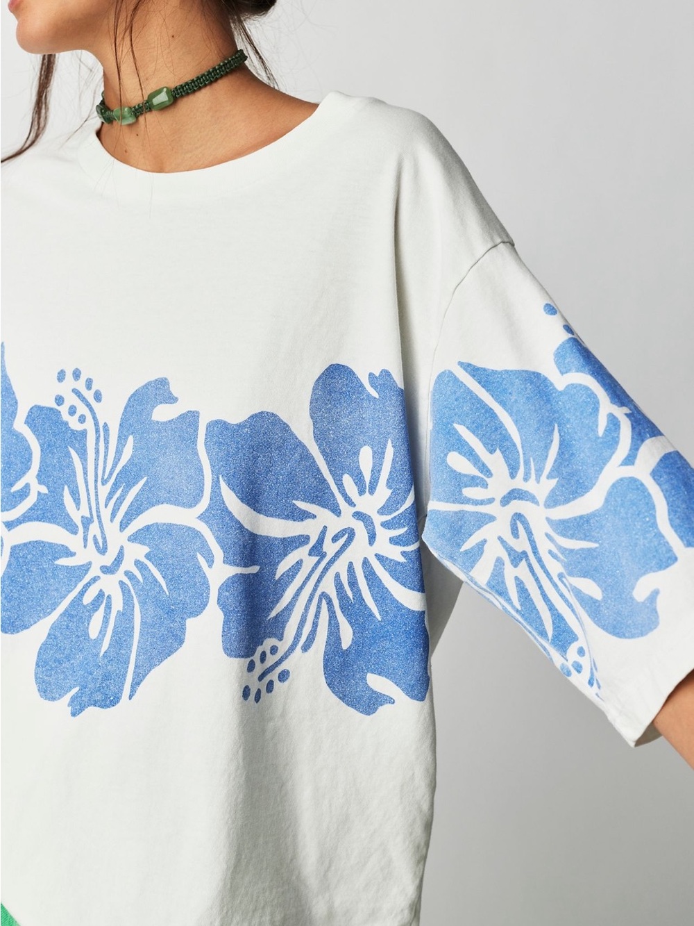 Free People X The Bureau: “Hibiscus Tee”. NWOT